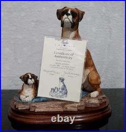 Border Fine Arts Boxer and Pups (Tan & White) Ltd. Edition No. 88/950 No. BO654