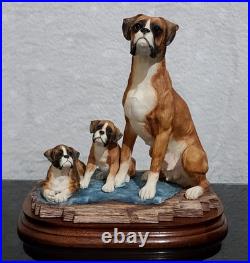 Border Fine Arts Boxer and Pups (Tan & White) Ltd. Edition No. 88/950 No. BO654