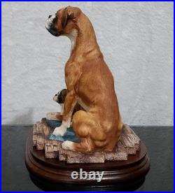 Border Fine Arts Boxer and Pups (Tan & White) Ltd. Edition No. 88/950 No. BO654