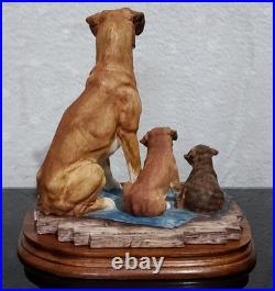 Border Fine Arts Boxer and Pups (Tan & White) Ltd. Edition No. 88/950 No. BO654
