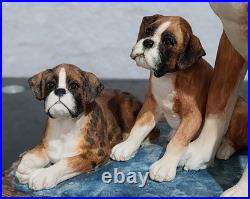 Border Fine Arts Boxer and Pups (Tan & White) Ltd. Edition No. 88/950 No. BO654
