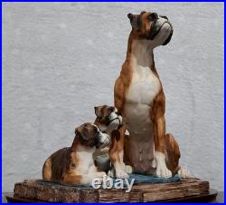 Border Fine Arts Boxer and Pups (Tan & White) Ltd. Edition No. 88/950 No. BO654