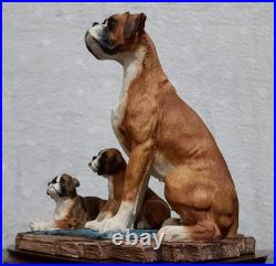Border Fine Arts Boxer and Pups (Tan & White) Ltd. Edition No. 88/950 No. BO654