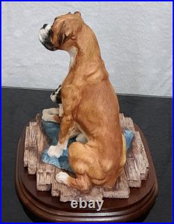 Border Fine Arts Boxer and Pups (Tan & White) Ltd. Edition No. 88/950 No. BO654