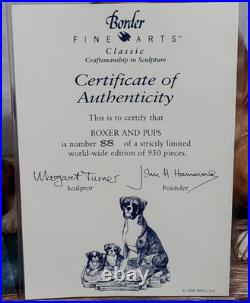 Border Fine Arts Boxer and Pups (Tan & White) Ltd. Edition No. 88/950 No. BO654