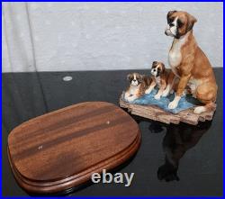 Border Fine Arts Boxer and Pups (Tan & White) Ltd. Edition No. 88/950 No. BO654