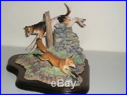 Border Fine Arts CHARLIE'S RETREAT Foxhound chasing Fox L69