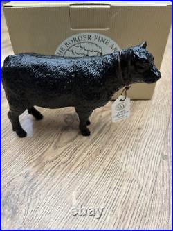 Border Fine Arts Cattle Black Galloway Cow A5255, Bnib