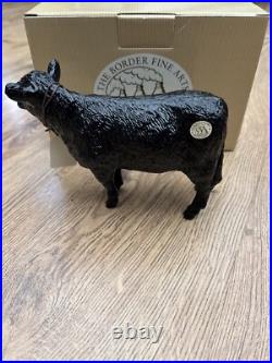 Border Fine Arts Cattle Black Galloway Cow A5255, Bnib