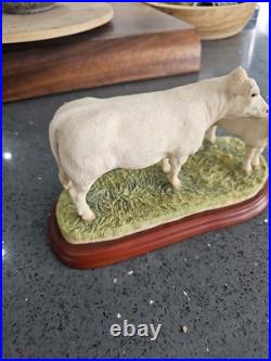 Border Fine Arts Cattle Breeds A1249 Charolais Cow & Calf Rare No Box Ex Conditi