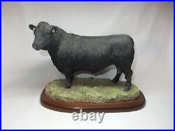 Border Fine Arts Cattle Collection Aberdeen Angus Bull Cow Resin Figure A26896