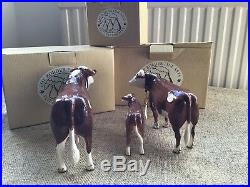 Border Fine Arts Cattle Hereford Bull A4580 Cow A4583 Calf A4586 New Boxed