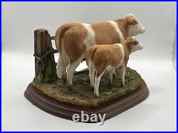 Border Fine Arts Cattle Simmental Cow And Calf Studio Collection A20118