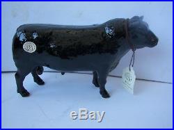 Border Fine Arts Ceramic Angus Aberdeen Bull, Cow & Calf