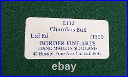 Border Fine Arts Charolais Bull By Ayres 1991 Numbered Limited Edition Model