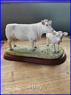 Border Fine Arts Charolais Cow and Calf