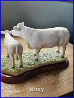 Border Fine Arts Charolais Cow and Calf