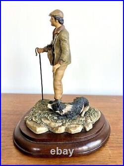 Border Fine Arts Classic- Shepherd And Collie with Lamb signed Ray Ayres c1982