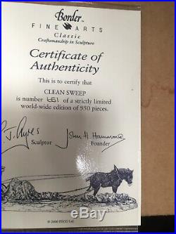 Border Fine Arts Clean Sweep horse limited edition 651/950 Very Good Condition