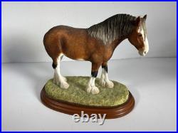 Border Fine Arts Clydesdale Wooden Base 111043 Enesco 2002 Horse Breeds