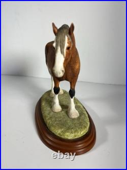 Border Fine Arts Clydesdale Wooden Base 111043 Enesco 2002 Horse Breeds