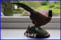 Border Fine Arts, Cock Pheasant Sculpture By Russell Willis. Rare Collectible
