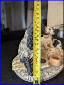 Border Fine Arts Cocker Spaniel And Pups. B0312A. Plinth. Great Condition. Rare