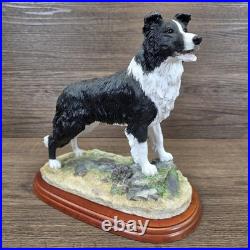 Border Fine Arts Collie Standing Margaret Turner 2003 Black White A1865 Rare