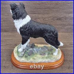 Border Fine Arts Collie Standing Margaret Turner 2003 Black White A1865 Rare