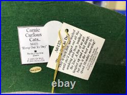 Border Fine Arts Comic Curious Cats Hung out to Dry (signed) Linda Jane Smith