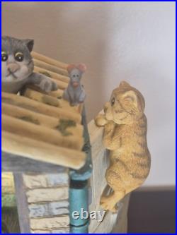 Border Fine Arts Comic Curious Cats Outside Privy LE1500 Boxed A4961