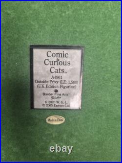 Border Fine Arts Comic Curious Cats Outside Privy LE1500 Boxed A4961