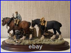 Border Fine Arts'Coming Home' (Two Heavy Horses) Model by Judy Boyt (JH9A)