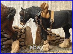 Border Fine Arts'Coming Home' (Two Heavy Horses) Model by Judy Boyt (JH9A)