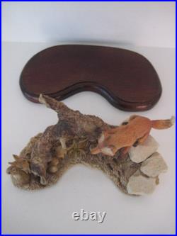 Border Fine Arts / Country Artists Fox On Log / Rocks With Rabbits / Hares