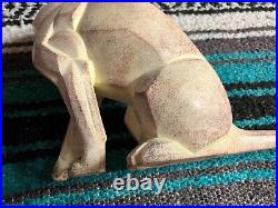 Border Fine Arts Cubist Cat Statue Licking/Grooming Cat VG+ Excellent