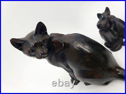 Border Fine Arts Cubist Collection of Cats Dark Walnut