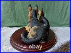 Border Fine Arts DPG03 German Shepherd Dog and Pup Figurine on Plinth