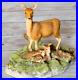 Border-Fine-Arts-Deer-Two-Fawns-RW7-Rare-Vintage-Figurine-1986-R-Wawrzesta-Vgc-01-sir