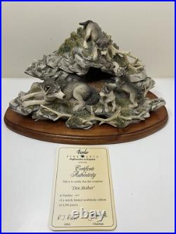 Border Fine Arts Den Mother Wolf and Cub Figure Limited Edition with Certificate