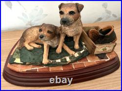 Border Fine Arts Eager To Go Border Terrier Dogs Figurine A20864 Vintage 2010