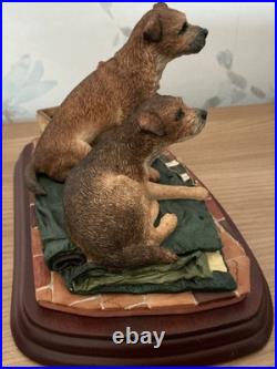 Border Fine Arts Eager To Go Border Terrier Dogs Figurine A20864 Vintage 2010