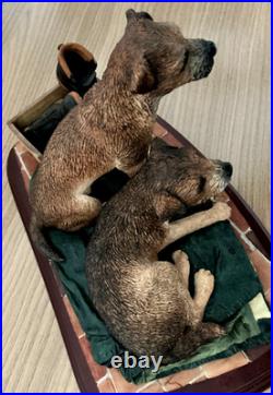 Border Fine Arts Eager To Go Border Terrier Dogs Figurine A20864 Vintage 2010