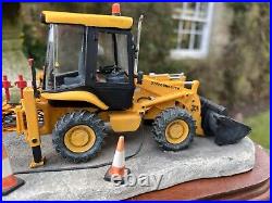 Border Fine Arts'Essential Repairs' Workman with JCB Back Hoe No. B0652 R Ayres