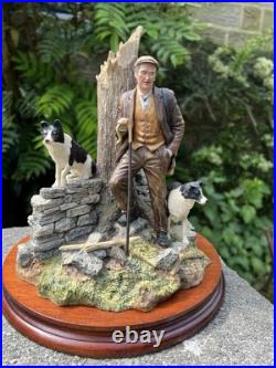 Border Fine Arts Farmer & Dogs Figurine'Flash & Lightning' B0668 by R Ayres