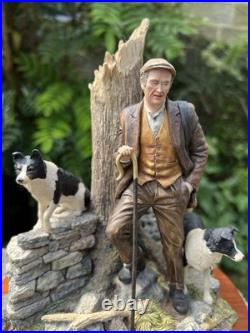 Border Fine Arts Farmer & Dogs Figurine'Flash & Lightning' B0668 by R Ayres