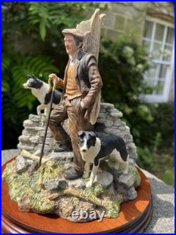 Border Fine Arts Farmer & Dogs Figurine'Flash & Lightning' B0668 by R Ayres
