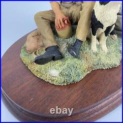 Border Fine Arts Farmer & Sheep Dog 1099/1500 10 o'clock Break Resin Book Ends