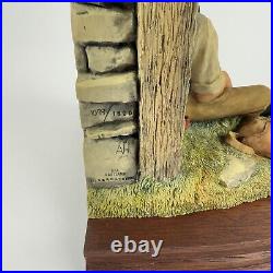 Border Fine Arts Farmer & Sheep Dog 1099/1500 10 o'clock Break Resin Book Ends