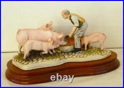 Border Fine Arts Feeding Time Limited Edition Pigs Certificate Box Border Fine Arts Feeding Time Limited Edition Pigs Certificate Box